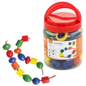 30 חרוזים גדולים מעץ בצנצנת – ויגה