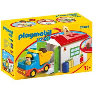 פליימוביל- playmobil 1.2.3 משאית זבל 70184