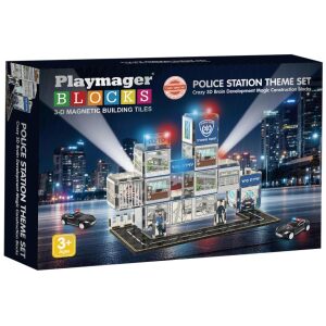 מגנטים תחנת משטרה – 63 חלקים playmager